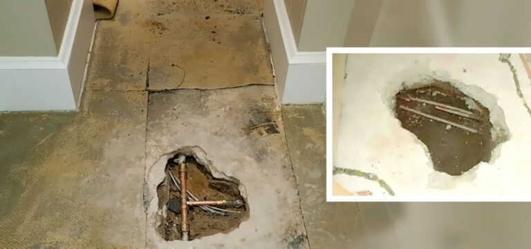 How To Find A Water Leak Under Your Concrete Floor   HOW TO FIND A WATER LEAK UNDER YOUR CONCRETE FLOOR 768x361 